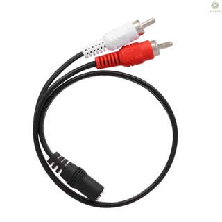 [DZ] อะแดปเตอร์สายเคเบิลเสียง RCA ตัวเมีย 3.5 มม. เป็นตัวผู้ 2 RCA 0.25 เมตร สําหรับเครื่องขยายเสียงหูฟัง HDTV