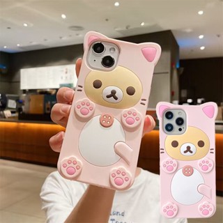 3D กันกระแทก สําหรับ iPhone 14 Pro Max 13 12 Mini 11 X XS XR i7 i8 i6s i6 plus SE 2020 i5s SE3 เคสมือถือ Soft TPU Case เคสป้องกัน Cute Cartoon Easily Bear เคสกันกระแทก เคสซิลิโคน เคสป้องกันสามมิติ