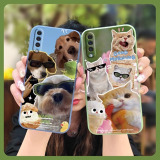 phone case Back Cover Phone Case For Samsung Galaxy A50 Anti-fall Skin-friendly feel Cartoon protective case Solid color