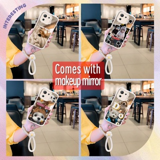 trend Anti drop airbag Phone Case For Xiaomi 11 Pro Mirror surface Makeup mirror Little Fresh lovely tulip Raised lens