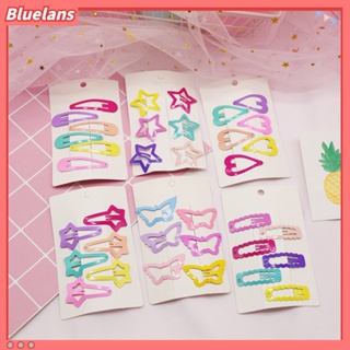 【 Bluelans 】กิ๊บติดผม รูปดาว หัวใจ สีแคนดี้ สําหรับเด็กผู้หญิง 6 ชิ้น ต่อชุด