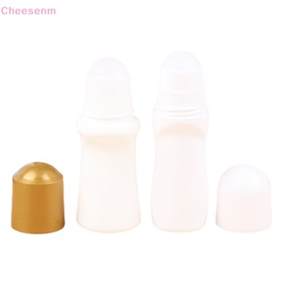 Cheesenm ขวดพลาสติกเปล่า ระงับกลิ่นกาย ขนาด 50 มล. พร้อมลูกกลิ้ง สีขาว สําหรับใส่เครื่องสําอาง