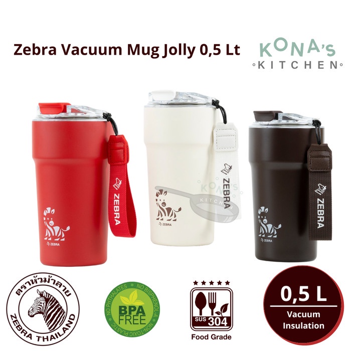 แก้วน้ําสุญญากาศ Zebra Jolly 0.5 Lt (912710) / แก้วน้ําสุญญากาศ