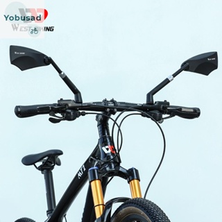 【LP-06.th】WEST Biking กระจกมองหลัง หมุนได้ 360 องศา ป้องกันแสงสะท้อน อุปกรณ์เสริม สําหรับติดรถจักรยาน