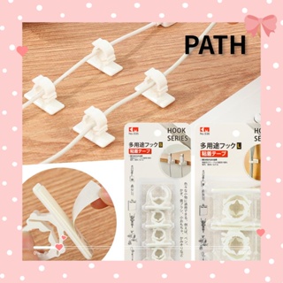 Path คลิปหนีบสายเคเบิ้ล มีกาวในตัว ปรับได้ 4 ชิ้น ต่อชุด