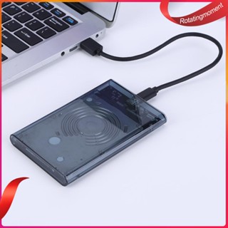 ❤ Rotatingmoment เคสฮาร์ดไดรฟ์ HDD SATA เป็น USB3.1 2.5 นิ้ว 10Gbps 8TB SSD สําหรับแล็ปท็อป USB3.0 เป็น Type-C