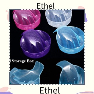 Ethel1 กล่องพลาสติกนิ่ม 4 สี 16*4*12.5 ซม. คุณภาพสูง สําหรับแช่เล็บ 3 ชิ้น