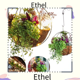 Ethel1 ตะกร้าดอกไม้ประดิษฐ์ สําหรับแขวนตกแต่งบ้าน สวน คริสต์มาส