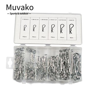 Muvako ชุดหมุดล็อค สเตนเลส ชุบสังกะสี 6 ขนาด 150 ชิ้น