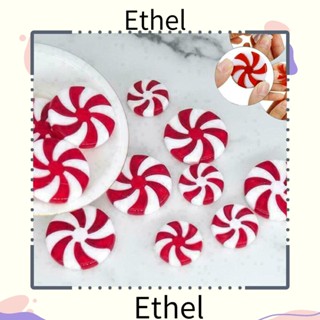 Ethel1 จี้คริสต์มาส สีแดง และสีขาว สีฟ้า และสีขาว 5 10 ชิ้น