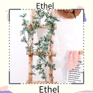 Ethel1 ดอกทานตะวันประดิษฐ์ หวายหวาย DIY เครื่องประดับตกแต่งบ้าน งานแต่งงาน คาโมมายล์ แขวนผนัง