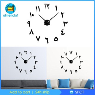 [Almencla1] สติกเกอร์อะคริลิค รูปตัวเลขโรม 3D สําหรับตกแต่งผนังห้องนอน เลานจ์ DIY