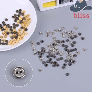 Bliss กระดุมโลหะ ทรงกลม สําหรับเย็บผ้า DIY 50 ชิ้น