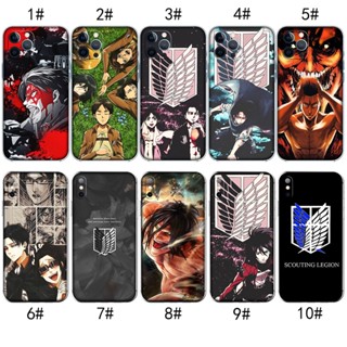 เคสโทรศัพท์มือถือ แบบใส ลาย Attack on Titan สําหรับ iPhone XR 5 5s SE 6 6s Plus MZD25