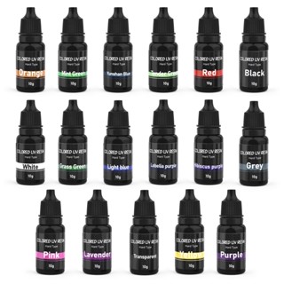 10ml UV เรซิ่นกาวสี UV บ่มอีพ็อกซี่เรซิ่นยูวีสีกาว DIY เรซิ่นแม่พิมพ์เจลเครื่องประดับ