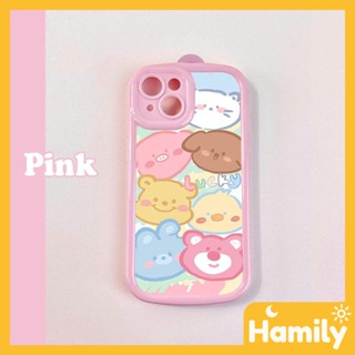 For iPhone 11 iPhone Case Pink TPU Dustproof Blister Shockproof Protection Camera Cute Animal Cartoon Compatible with iPhone 14 13 Pro max 12 Pro Max xr xs max 7Plus 8Plus