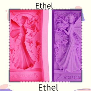 Ethel1 แม่พิมพ์ซิลิโคน รูปนางฟ้า เด็กผู้หญิง สีชมพู 11.5*6.5*4 ซม. สําหรับตกแต่งสบู่