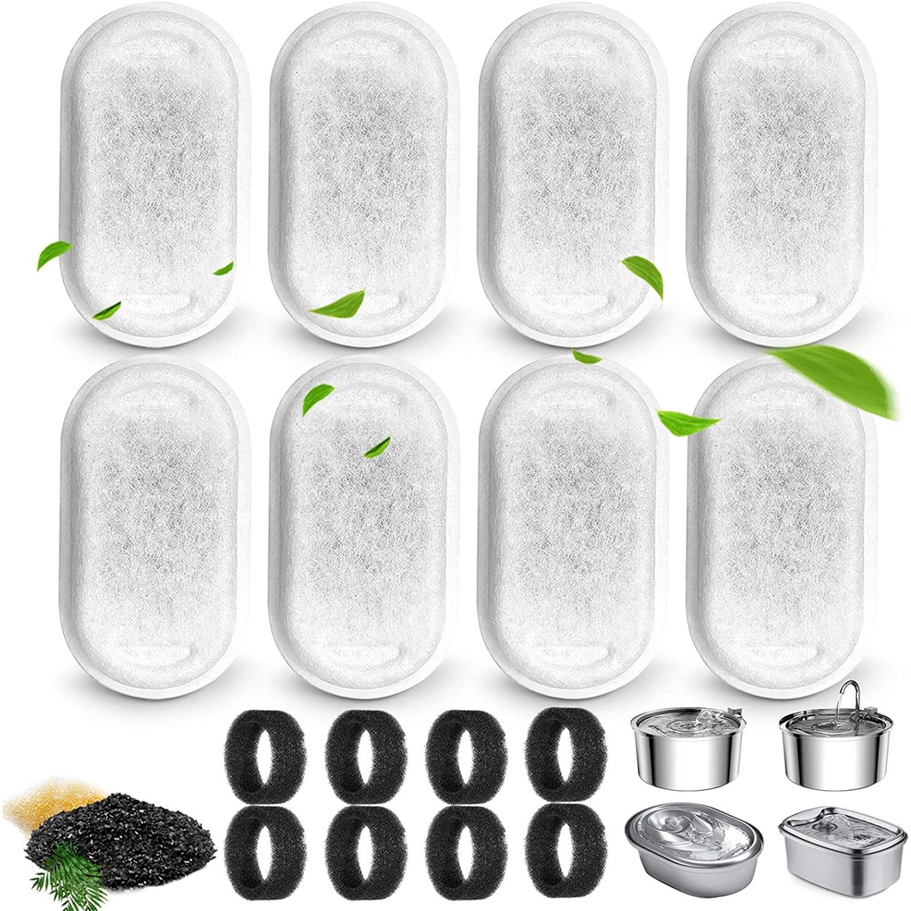 ตลับกรองน้ําพุ ผ้าฝ้าย สเตนเลส แบบเปลี่ยน สําหรับสัตว์เลี้ยง แมว