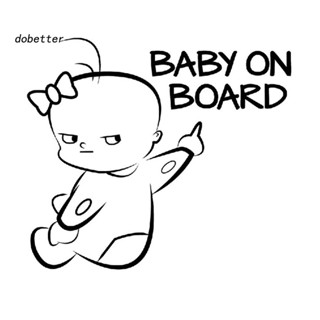 &lt;Dobetter&gt; ป้ายเตือนความปลอดภัย Baby on Board สติกเกอร์รถ รูปลอก สะท้อนแสง ตกแต่งยานพาหนะ