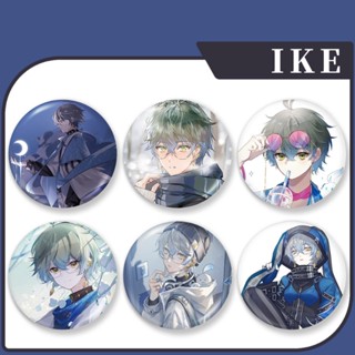 Ike Eveland เข็มกลัด ทรงกลม ลาย Nijisanji EN Goods น่ารัก ขนาด 58 มม. สําหรับตกแต่งกระเป๋า โต๊ะ เก็บสะสม ของขวัญ