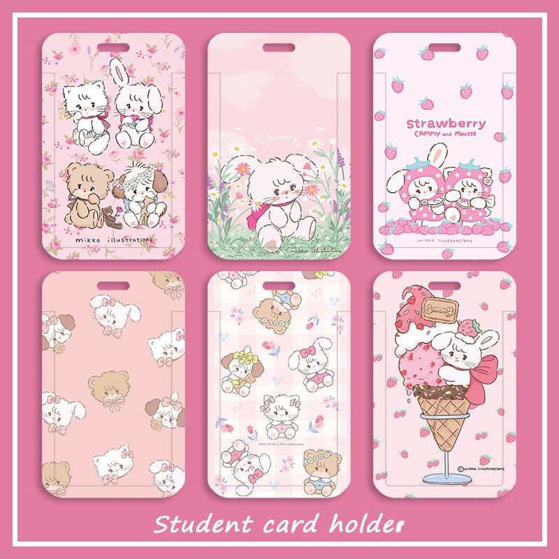 เคสการ์ดอาหาร แบบแข็ง ลายรถบัส mikko น่ารัก สําหรับนักเรียน