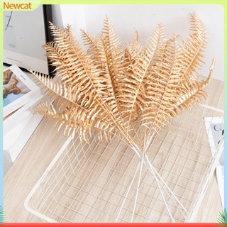 {Newcat} ดอกไม้ปลอม ใบแปะก๊วย สีทอง ทนต่อสภาพอากาศ สําหรับตกแต่งบ้าน