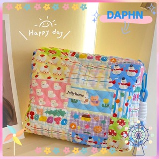 Daphs Quilting กระเป๋าเครื่องสําอาง กระเป๋าคลัทช์ ผ้าฝ้าย น่ารัก จุของได้เยอะ สําหรับผู้หญิง