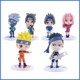 ตุ๊กตาฟิกเกอร์ PVC อนิเมะ Naru to Shippuden Sasuke Kakashi Sakura Naru to Q Version 6 ชิ้น ต่อชุด