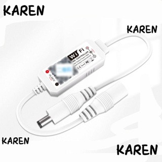 Karen ตัวควบคุมแถบไฟ LED ควบคุมด้วยเสียง หรี่แสงได้ สีเดียว DC5-28V WiFi สําหรับแถบไฟ LED COB 5050 3528