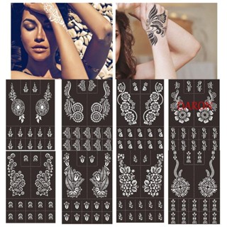 Daron แผ่นแม่แบบสักชั่วคราว ลายฉลุ รูปแอร์บรัช ดอกไม้อินเดีย DIY สําหรับวาดภาพ งานแต่งงาน