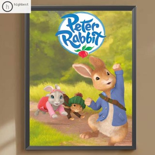 [Highbest.th] ชุดงานจิตรกรรมเม็ดบีด ทรงเพชรกลม รูปกระต่าย Peter Rabbit 5D DIY สําหรับตกแต่งบ้าน