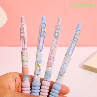 Guadalupe ปากกาเจลนิ่ม ไม่เจ็บนิ้ว 0.5 มม. สีดํา 4 ชิ้น ต่อชุด