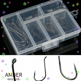 Amber กล่องสมอ สามตะขอ สําหรับตกปลา 60 ชิ้น