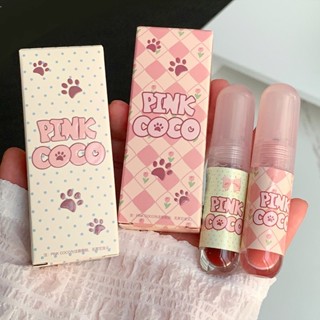 Pinkcoco ลิปกลอส เนื้อแมตต์ กันน้ํา ติดทนนาน ไม่จางง่าย