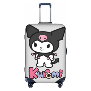 Sanrio Kuromi ผ้าคลุมกระเป๋าเดินทาง แบบหนา 18-32 นิ้ว ยืดหยุ่นสูง ป้องกันฝุ่น และรอยขีดข่วน กระเป๋าเดินทาง