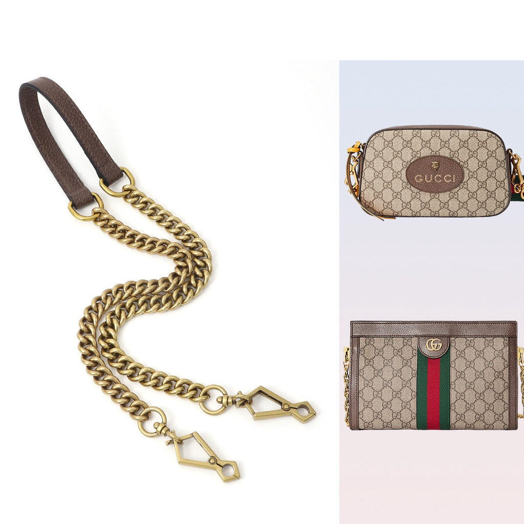GG Original Chain หนังวัวแท้ 2 ใน 1 สายคล้องไหล่สำหรับ GG Ophidia Tigerhead Camera Bag การเปลี่ยนสายรัดโซ่