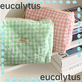 Eucalytus1 กระเป๋าถือ กระเป๋าเครื่องสําอาง ผ้าโพลีเอสเตอร์ ทรงคลัทช์ มีซิป น้ําหนักเบา จุของได้เยอะ สําหรับผู้หญิง