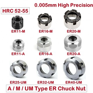 ⚡NEW 8⚡Clamping Nut 0.005mm Beating HRC 52-55 High-precision Chuck Milling Cutter Chuck