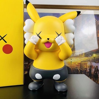 ตุ๊กตาฟิกเกอร์ การ์ตูนปิกาจู Mand kaws Co-Branded Pokemon ของเล่น ของขวัญ สําหรับเด็ก