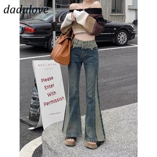 DaDulove💕 New American Ins High Street Retro Micro Flared Jeans Niche High Waist Wide Leg Pants Large Size Trousers