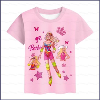 เสื้อยืด พิมพ์ลายการ์ตูนอนิเมะ Eula Barbie แฟชั่นฤดูร้อน สําหรับเด็กผู้หญิง