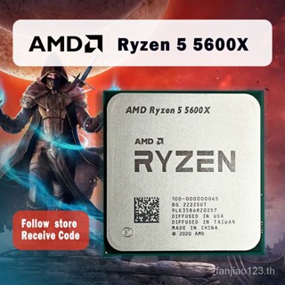 โปรเซสเซอร์ CPU AMD Ryzen 5 5600X R5 5600X 3.7 GHz Six-Core สิบสองเกลียว 65W L3=32M 100-000000065 ซ็อกเก็ต AM4 ไม่มีพัดลม