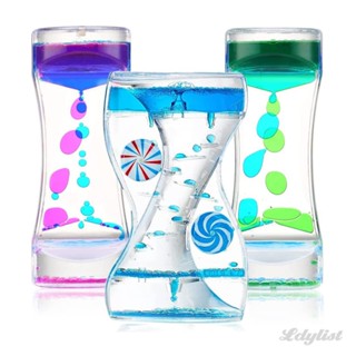 ღ Wheel Windmill Liquid Motion Hourglass Relief Stress Toy Liquid Oil Leak Timer Clock Ornament อุปกรณ์ตกแต่งห้องนั่งเล่น