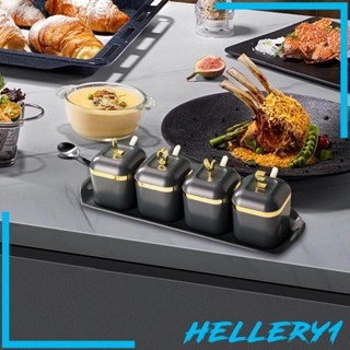 [Hellery1] ชุดหม้อเครื่องปรุง และช้อน ถาดใส่เครื่องเทศ สําหรับร้านอาหาร กาแฟ