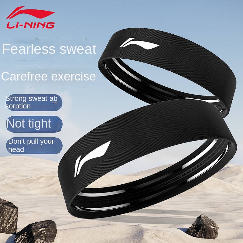 Li Ning Exercise Hair Band Men's Sport Headband Headband Running Basketball Anti-Sweat Band Sweatband Outdoor Fitness Hair Band 9UmK
