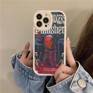 เคสโทรศัพท์มือถือหนังแกะ ซิลิโคน ลาย Punisher Phoebe Bridgers สําหรับ IPhone 14 11 12 13 Pro Max Mini X XR XS 7 8 Plus 2023