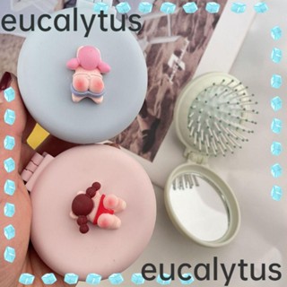 Eucalytus1 หวีกระจกพับได้ หวีนวด แบบพกพา เครื่องมือจัดแต่งทรงผม หวีพับ