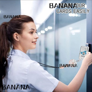 Banana1 สายคล้องบัตรประจําตัว ป้ายชื่อ อะคริลิคใส ปรับได้ สําหรับสํานักงาน