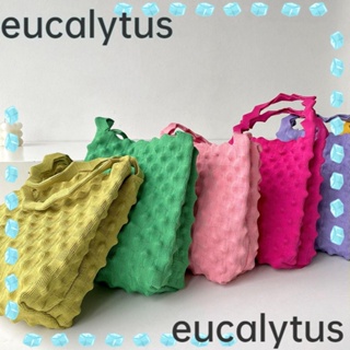 Eucalytus1 กระเป๋าถือ กระเป๋าสะพายไหล่ กระเป๋าช้อปปิ้ง ทรงโท้ท สีแคนดี้ สําหรับสตรี