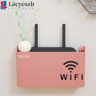 Lacyeszb กล่องเก็บของ Wifi พลาสติก ABS ห้องนั่งเล่น กล่องสื่อ สายเคเบิล ตัวยึดสายไฟ กล่องทีวี กล่องเราเตอร์ กล่องจัดระเบียบ